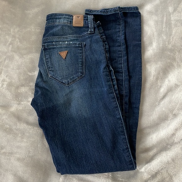 Patchwork Power Skinny Low Jeans, Size 25 - Picture 5 of 6